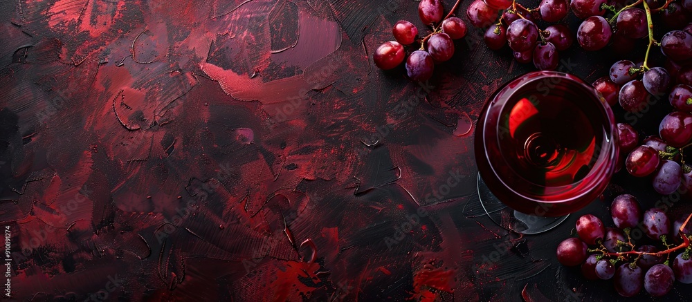 Poster An image featuring red wine with ample copy space for text or graphics