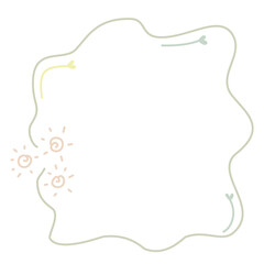 illustration floral frame plant natural elements decoration drawing art design icons