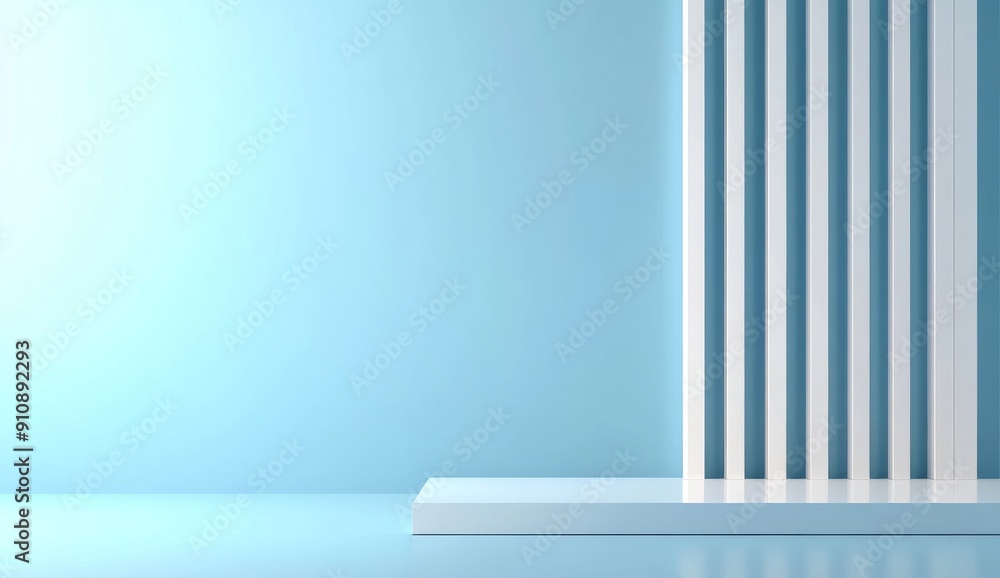 Aufkleber abstract minimalistic scene with minimal editing of simple geometric shapes