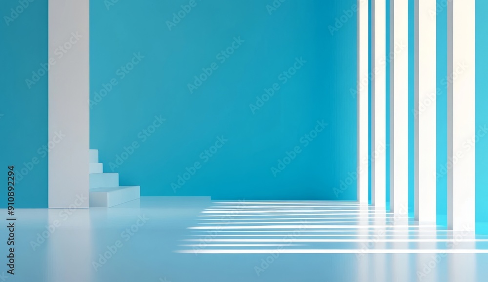 Aufkleber abstract minimalistic scene with minimal editing of simple geometric shapes