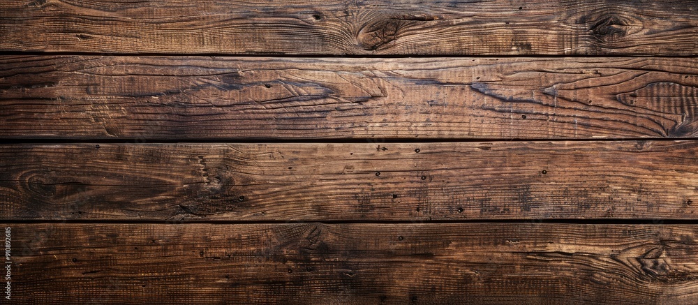 Poster wooden tabletop viewed from above displaying a wood texture suitable as a backdrop with space for te