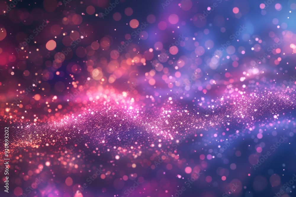 Poster lively streams of particles background with shimmering light effects