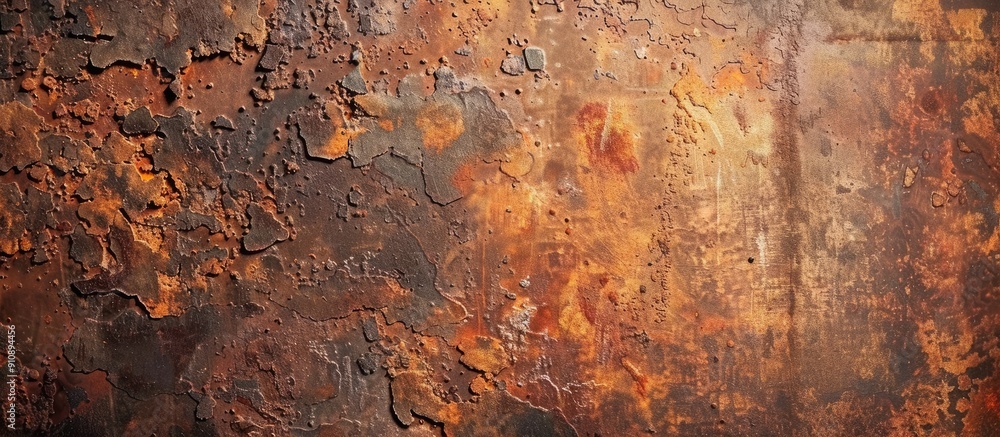 Poster a rusty iron surface with a weathered look is illustrated in this textured metal wall image with cop