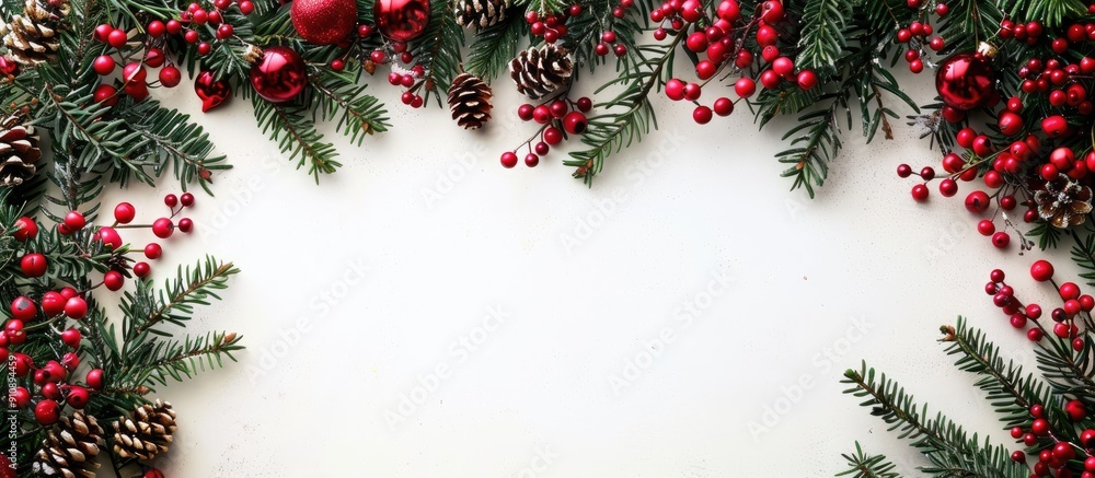Leinwandbilder festive christmas decor with a blank area for adding text or images known as a copy space image