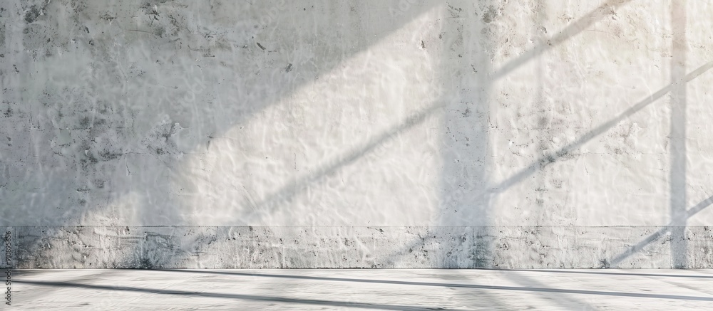 Aufkleber empty exterior concrete wall with sunlight reflection texture providing a white paint room backgroun