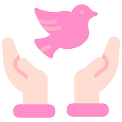 Freedom Icon in Flat Style