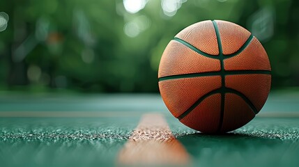 Close-Up Of A Basketball On A Court, Ready For Action, Wallpaper Pictures, Background Hd