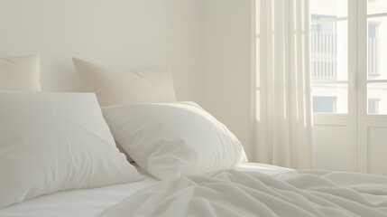 Obraz premium bed in bedroom