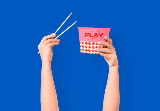 Product Packaging Paper Fodd Cup Mockup