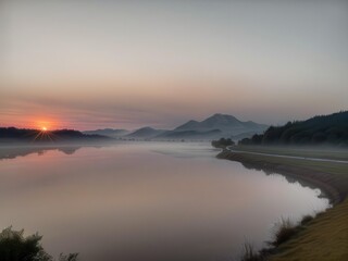Fototapeta premium Lakeside scenery