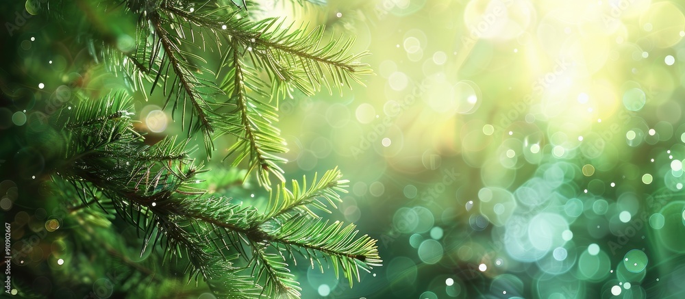 Poster green abstract background perfect for christmas with copy space image