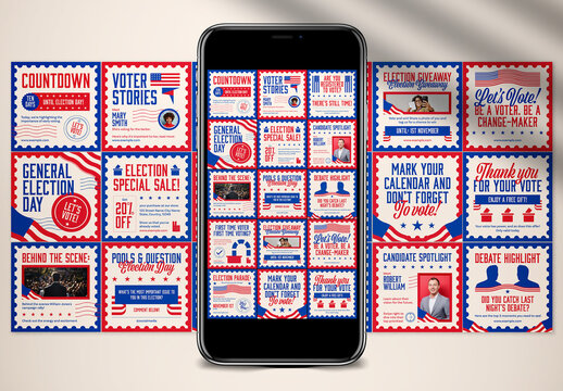 Red Flat Design Instagram Post & Story Layout