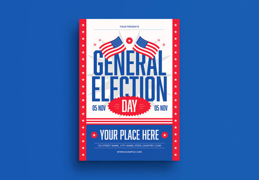 White Modern Bold Election US Flyer Layout