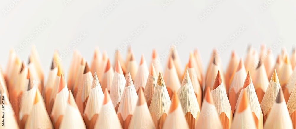 Poster fresh blurred pencils against a white backdrop with ample copy space image
