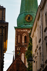 Early summer vacation in Riga, Latvia. Beautiful architecture