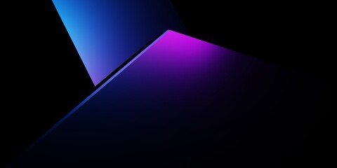 3d rendering of purple and blue abstract geometric background. Cyberpunk concept. Scene for advertising, technology, hi-tech, showroom, banner, game, E-sport, business, luxury. Sci-Fi Illustration