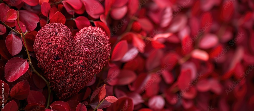 Poster Valentine s Day heart on a background with space for adding content in the image. Creative banner. Copyspace image