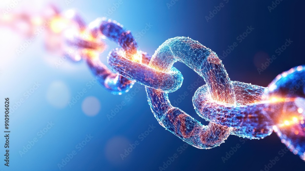 Aufkleber explore the future with a vibrant digital blockchain design, showcasing global connections in a hype