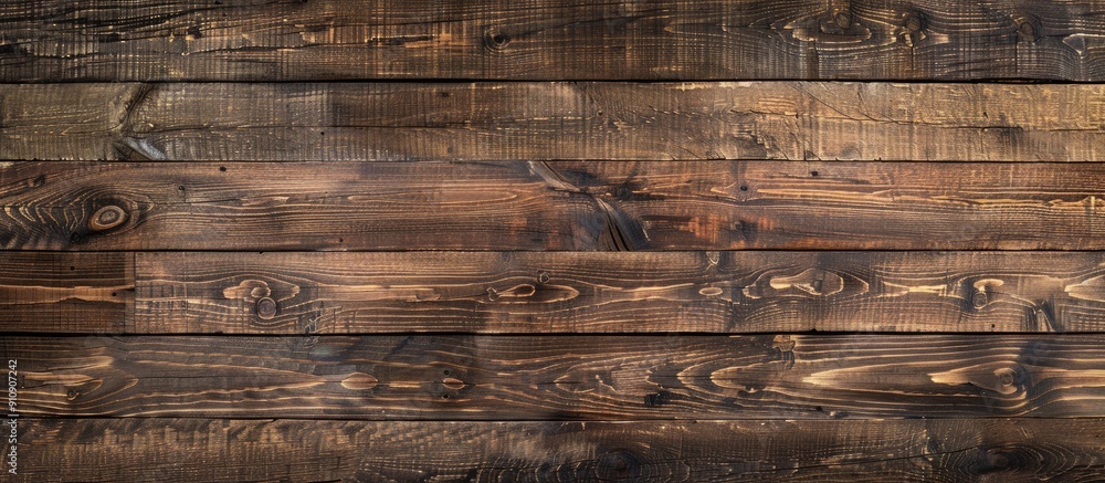 Leinwandbilder rustic brown wooden texture background with a long panoramic layout suitable for copies with an imag