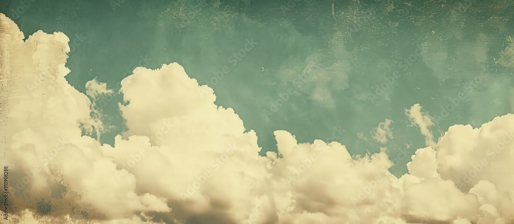 Poster sky with clouds providing a textured copy space image