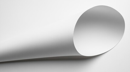 Curved White Paper Texture