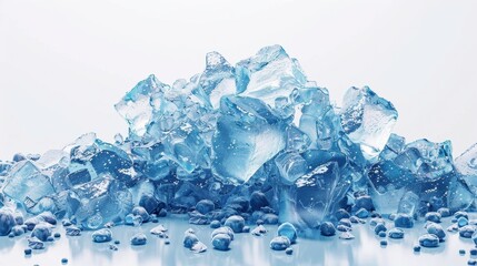 Keratan sulfate, 3D illustration, realistic, isolated on white background