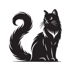 Cat silhouette vector illustration