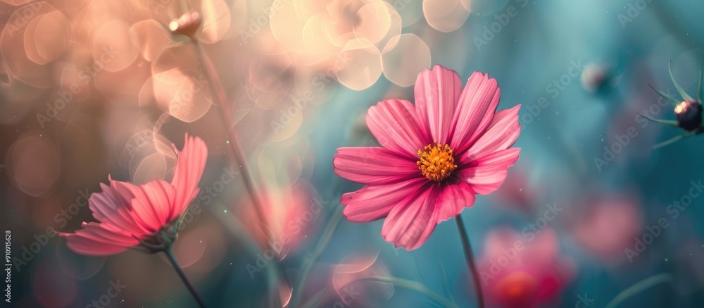 Aufkleber nature flower close up with a background for copy space image purposes