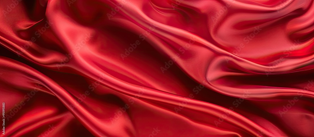Aufkleber background of red satin or silk fabric with copy space image available