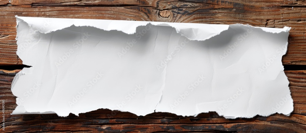 Fototapete paper torn to show a place where you can add your message in a picture. creative banner. copyspace i
