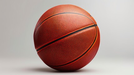 Obraz premium A Standard Basketball On A White Surface, Simple And Clean, Wallpaper Pictures, Background Hd
