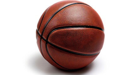 Obraz premium A Striking Image Of A Basketball Isolated On A Pristine White Background, Clipping Path Included, Wallpaper Pictures, Background Hd