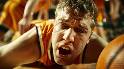 A Teen Basketball Player Getting Injured In The Game, Showing Resilience, Wallpaper Pictures, Background Hd