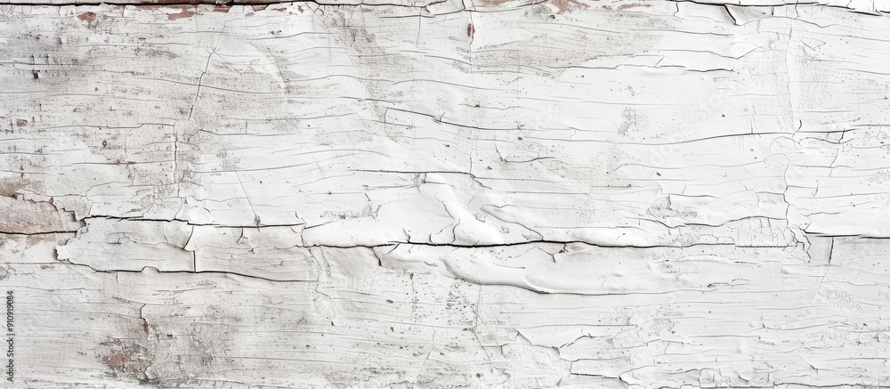 Poster a light old wood wall background in white with cracks dust for texture and copy space image