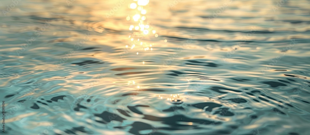 Aufkleber reflection of light on water surface with copy space image