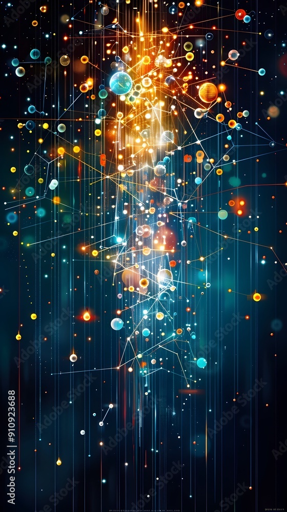 Aufkleber abstract network connection background.