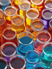 Close-up of colorful glasses