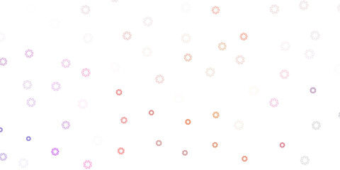 Light purple, pink vector background with spots.