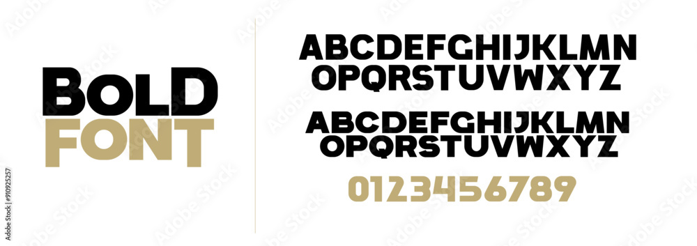 Poster font vector illustration. stylish bold large vector composite grotesque font. set of letters of the 