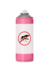 Mosquito spray isolated on white. Insect repellent