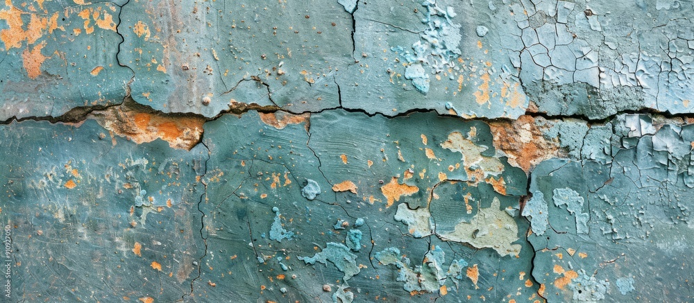 Poster grunge surface with cracked paint adds texture and character for a copy space image