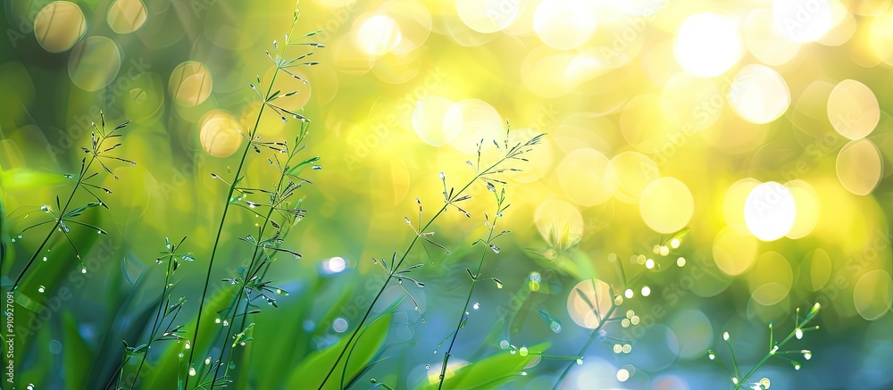 Poster nature with blurred background highlighting bokeh effect perfect for copy space image