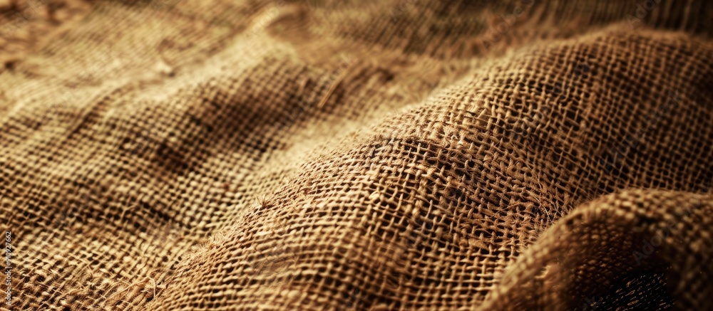 Leinwandbilder a vintage canvas material with the texture of an ancient brown sack cloth provides a retro ambiance 