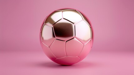 A Pink Pastel Gold Abstract Ball, A 3D Rendering Sport Object Concept, Full Of Creativity, Wallpaper Pictures, Background Hd