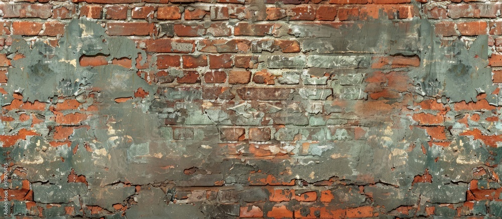 Leinwandbilder weathered red brick wall texture seamless and aged creates a backdrop with a rustic charm for design