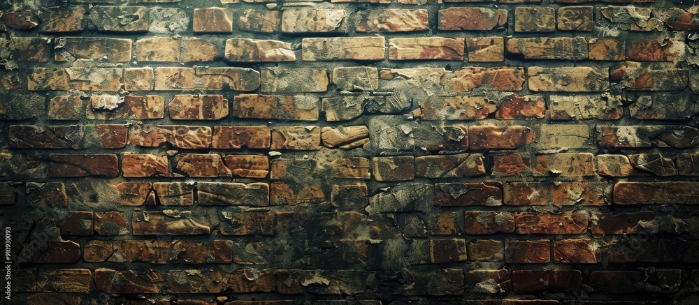 Aufkleber vintage brick wall creating an abstract textured background with copy space image