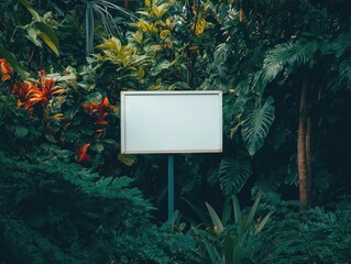 Sign in dense foliage