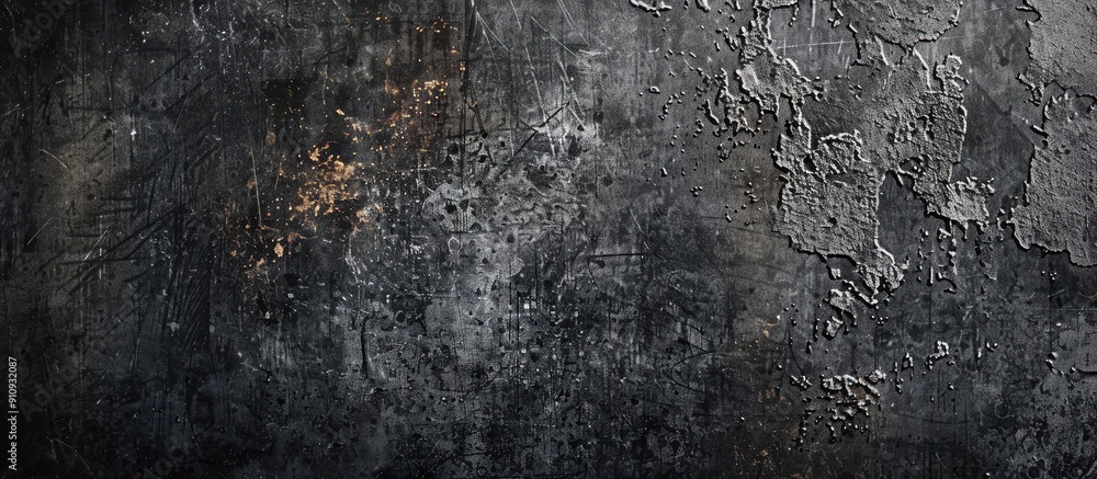 Poster enhance your project with a banner template showcasing a dramatic dark and scratched concrete surfac