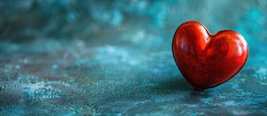 Obraz premium Valentine s Day concept with heart themed copy space image