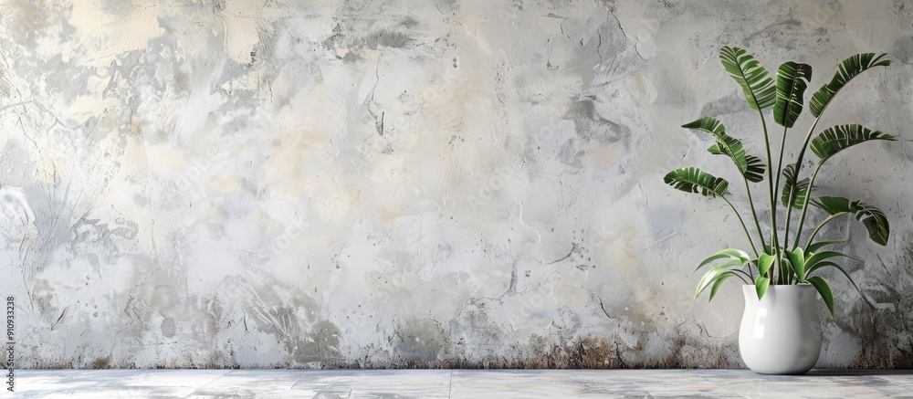 Aufkleber white textured concrete wall creating a sophisticated backdrop with a textured effect ideal for a co